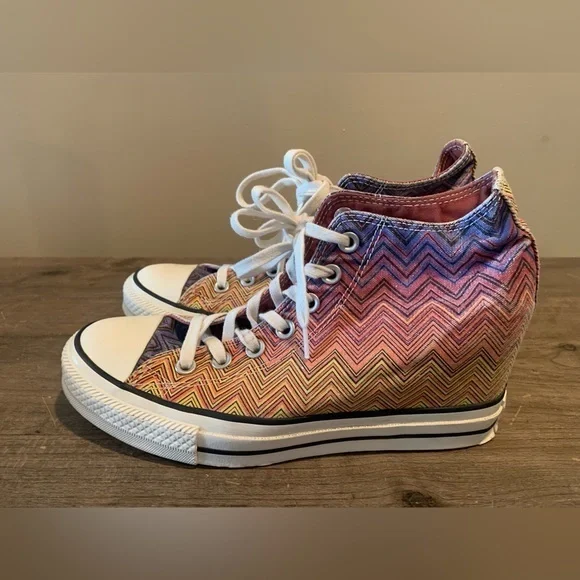 Converse x Missoni Chuck Taylor All Star‎ Lux Mid Hidden Wedge Multi Women's 9 - Picture 4 of 7